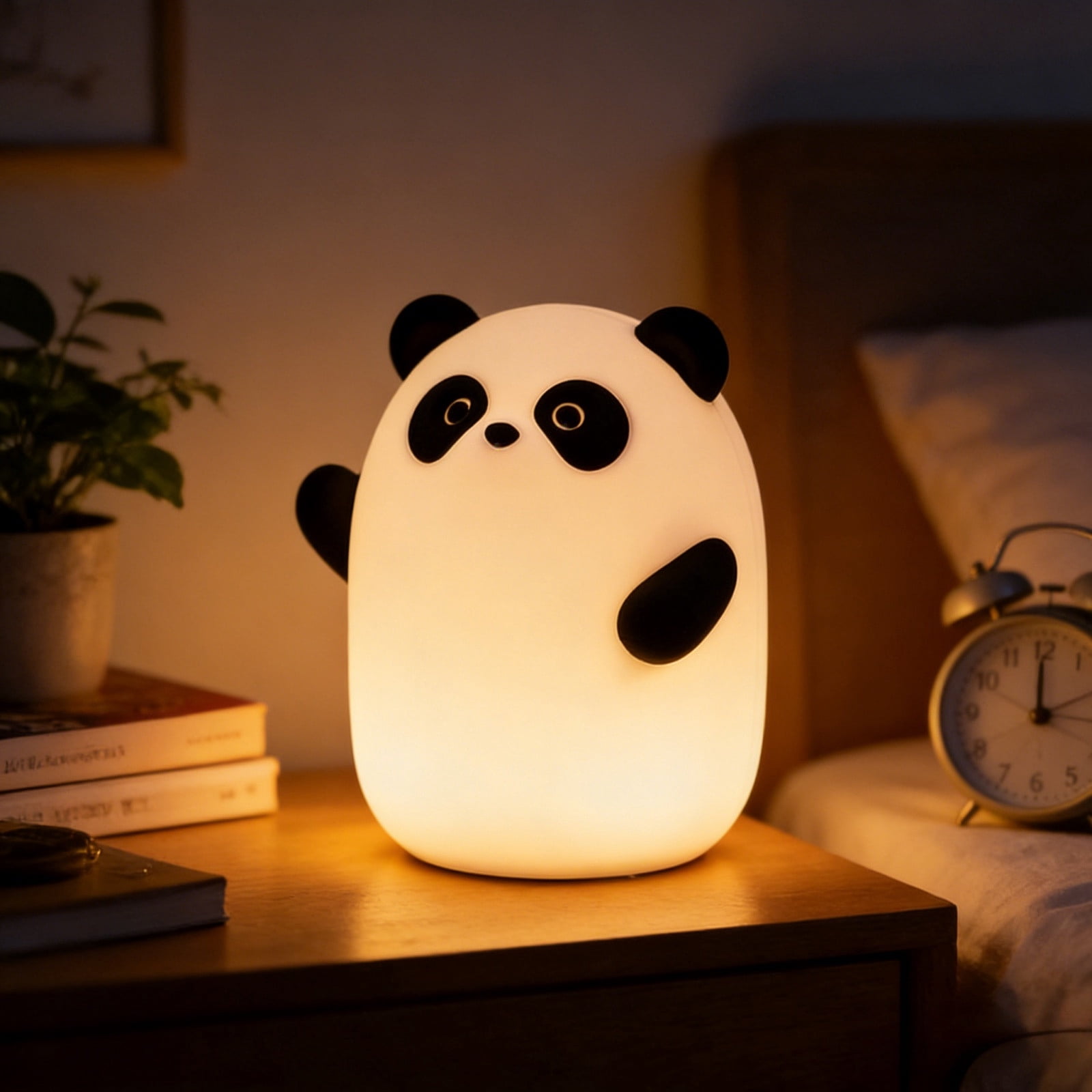Panda Night Light, Rechargeable 3 Level Dimmable LED Squishy Nursery ...