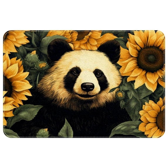 Panda Non-Slip Polyester Game Mat Kitchen Rugs Door Mat Machine Washable