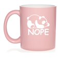 thumbnail image 1 of Panda Nope Funny Ceramic Coffee Mug Tea Cup Gift (11oz Light Pink), 1 of 1