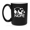 thumbnail image 1 of Panda Nope Funny Ceramic Coffee Mug Tea Cup Gift (15oz Matte Black), 1 of 1