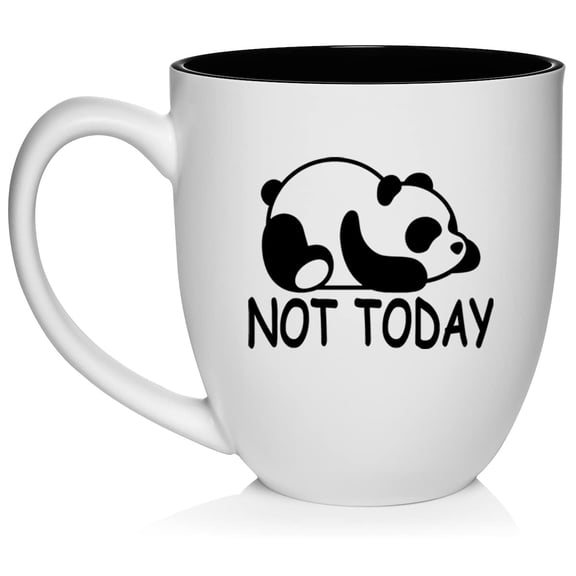 Panda Not Today Funny Ceramic Coffee Mug Tea Cup Gift (16oz White)