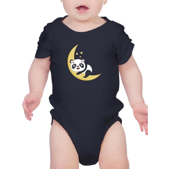 Panda On A Haf Moon Bodysuit Infant -Image by Shutterstock,  18 Months