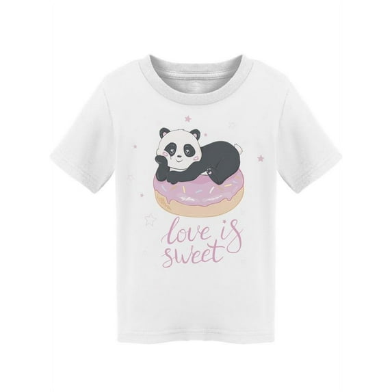 Panda On Donut: Love Is Sweet T-Shirt Toddler -Image by Shutterstock, 5 Toddler