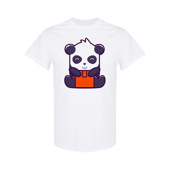 Panda Opens The Package T-Shirt Men -Image by Shutterstock, Male Medium