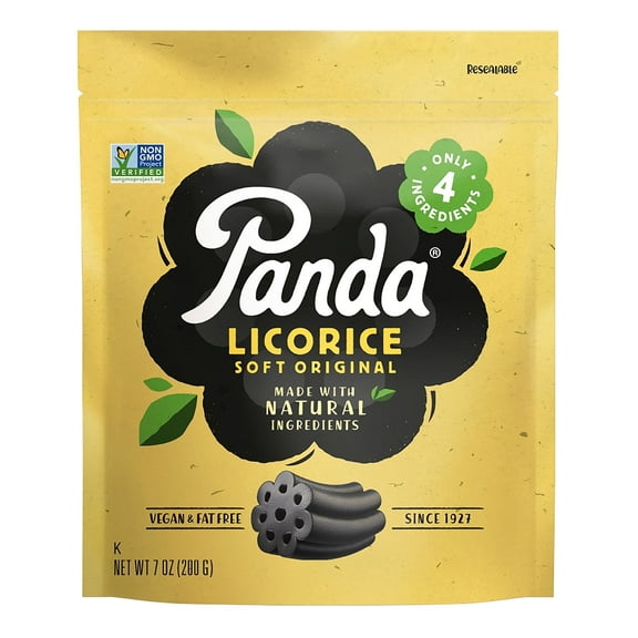 Panda Original Soft Black Licorice 7 oz. 2 each Pack of 2