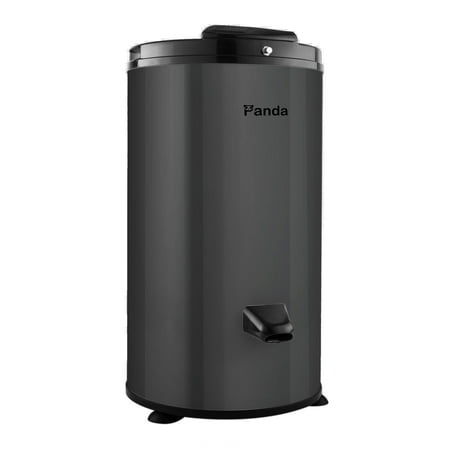 Panda 22lbs Portable Spin Dryer, Stainless Steel Drum, 3200RPM Spin Speed, Gravity Drain, Dark Gray
