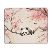 Panda Paradise: A Cherry Blossom  Mouse pad, textured mouse pad, non slip rubber base mouse pad, suitable for laptops and computers