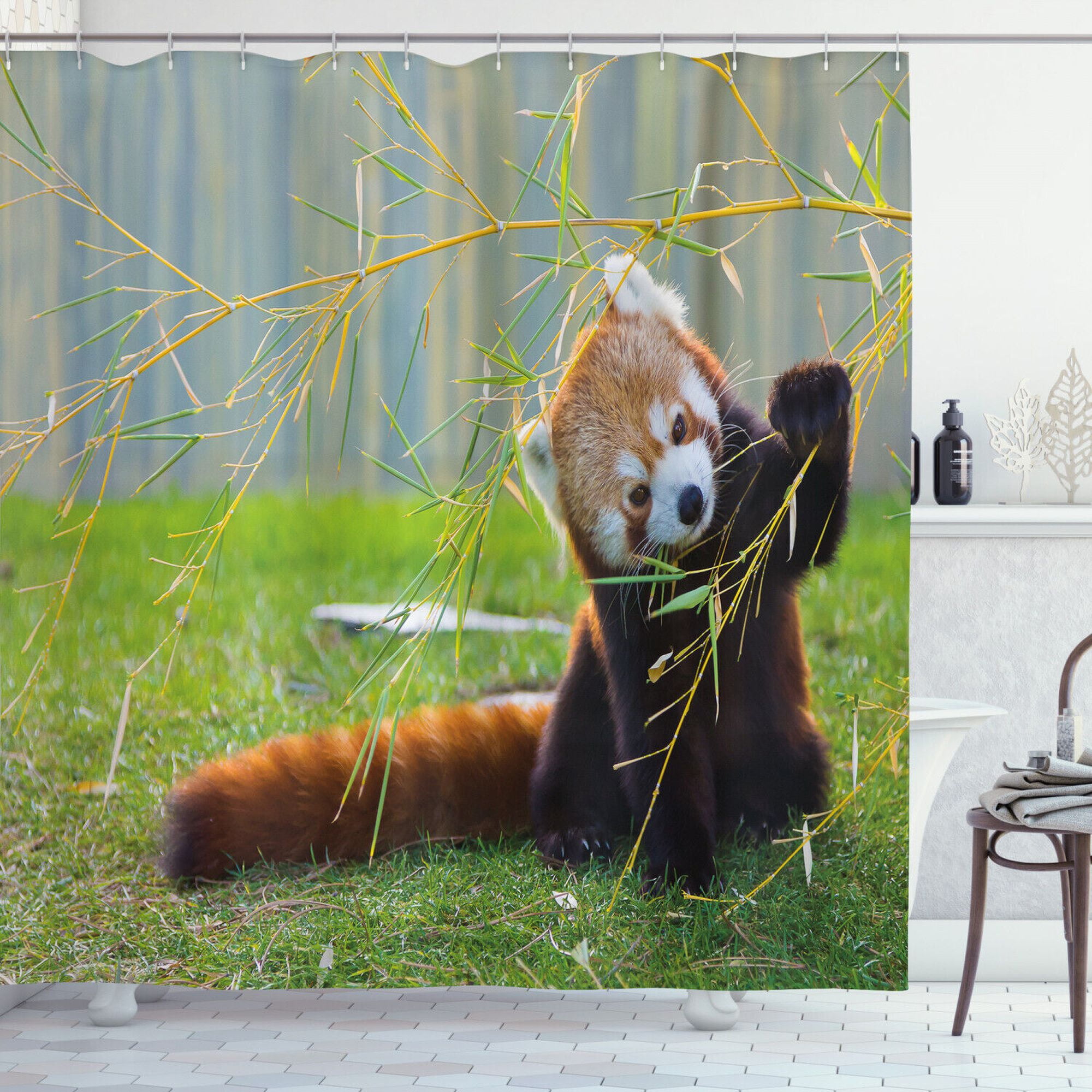 Panda Paradise Asian Wildlife Shower Curtain for Your Bathroom