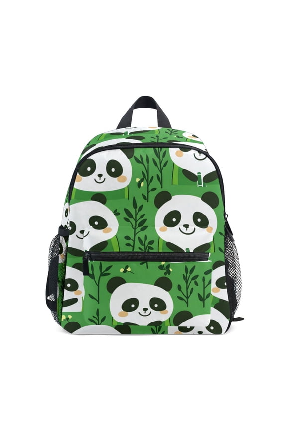 Panda Pattern Mini Backpack Cute Small Backpack with Chest Strap and Whistle Ages 3-8