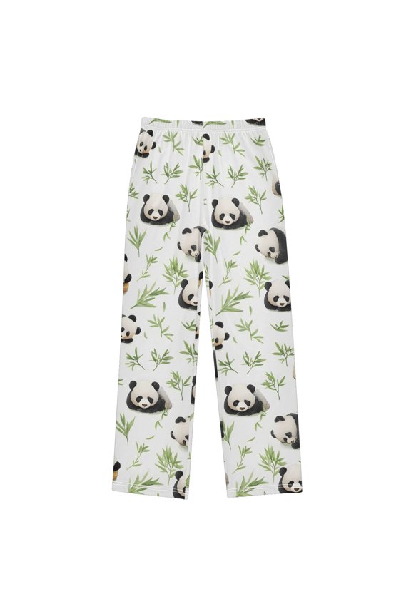 Panda Pattern Pajama Pants Soft Lightweight Lounge Pants Bottoms Sleep Pants Warm Comfy