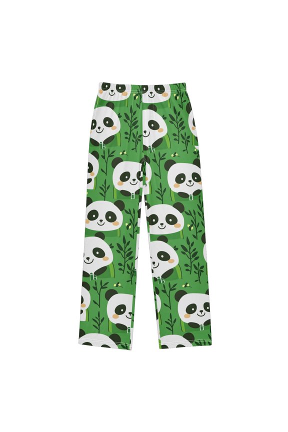 Panda Pattern Pajama Pants Soft Lightweight Lounge Pants Bottoms Sleep Pants Warm Comfy