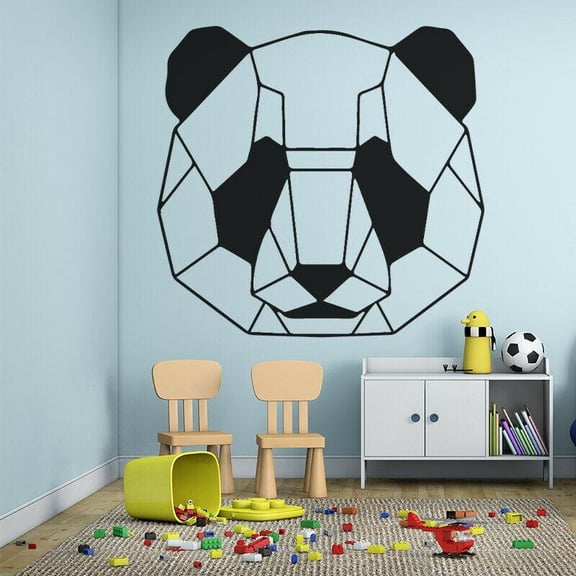 Panda Pattern Wall Stickers Lovely Nursery Playroom Decoration Vinyl Decals for Litter Girls Boys Room Wall Tattoo Mural 44x42cm