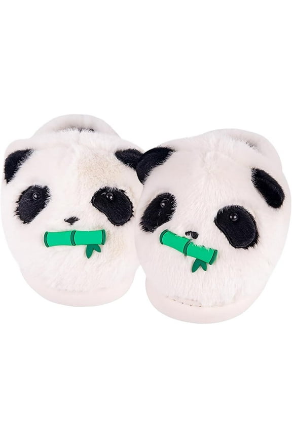 Panda Plush Animal Slippers - Warm & Soft Women Girls Boys Home Slippers for Indoor Outdoor
