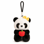 Panda Plush Keychain Backpack Charm, Cute Mini Panda Stuffed Animal Bag Pendant with Soft Plush Body, Kawaii Panda Keychain for Keys, Purse, Backpack, Car Decor, Party Favor and Gift for Panda Lovers