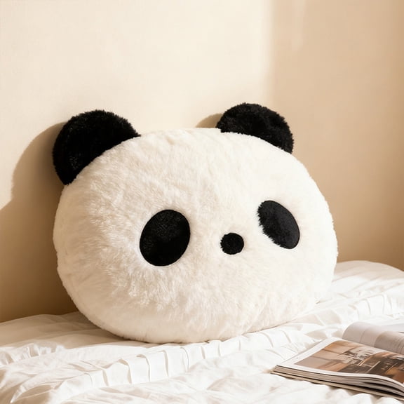 Panda Plush Pillow Decoration, Funny Cute Panda Shaped Throw Pillow Doll Decoration, Stuffed Animal Doll, Modern Soft Decorative Cushion for Home Office Supplies, 30x22x10cm