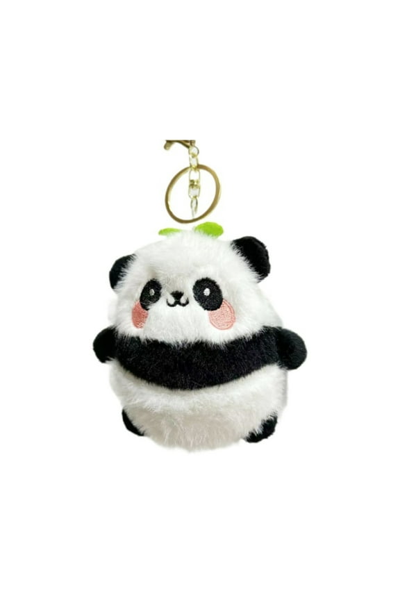 Panda Plush Toy Soft Rag Doll Suitable For Girls Birthday Gift Keychain High-Quality Cotton Short Plush Comfortable And Cute, Easy To Carry For Home Car Camping Party Use,