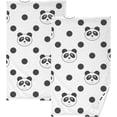 thumbnail image 1 of Panda Polka Dot Towels, 2 PCS, Super Soft Absorbent Hand Towel Cotton Bath Towels for Bathroom Hotel Kitchen Spa Gym 16 X 28 Inches, 1 of 7
