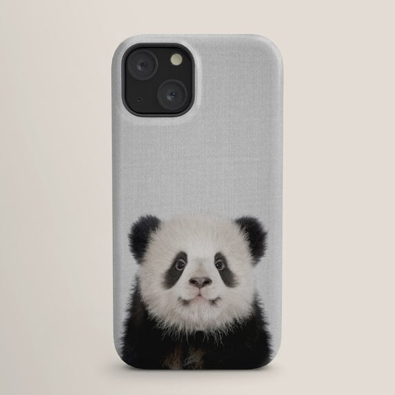 Panda Portrait on Light Gray Tough Phone Case, Polycarbonate and TPU ...