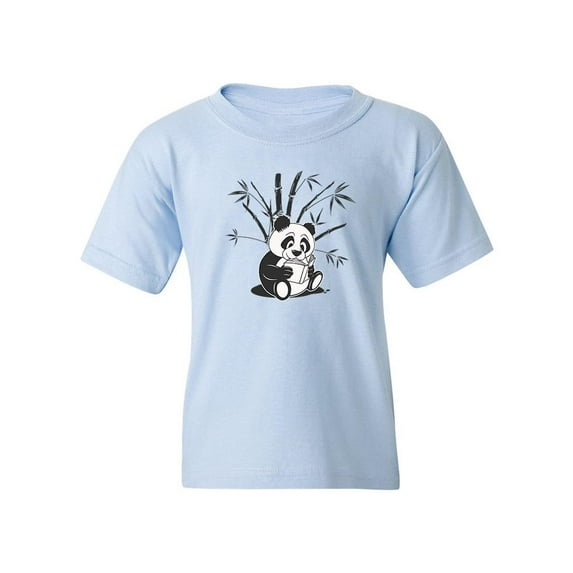 Panda Reading A Book T-Shirt Juniors -Image by Shutterstock, Small