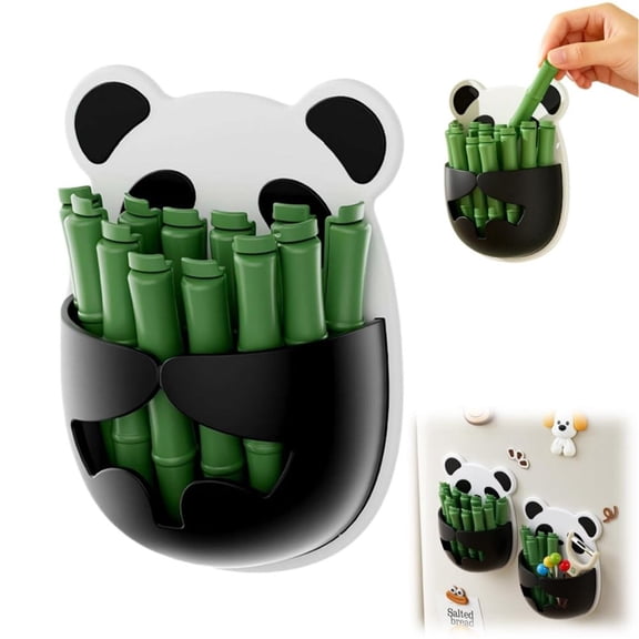 Panda Refrigerator Magnets Memo Board Clips Animal Kitchen Decor Panda Fridge Magnets Fun Whiteboard Accessory Chip Holder Playful Home Organization,Storage Rack
