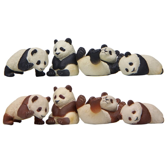 Panda Resin Animal Sculpture Decor Tiny Cake Figurines Mini Garden Fairy Statue Dollhouse Plant Landscape Terrarium
