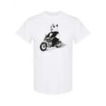 thumbnail image 1 of Panda Rides On Motorcycle T-Shirt Men -Image by Shutterstock, Male Small, 1 of 2