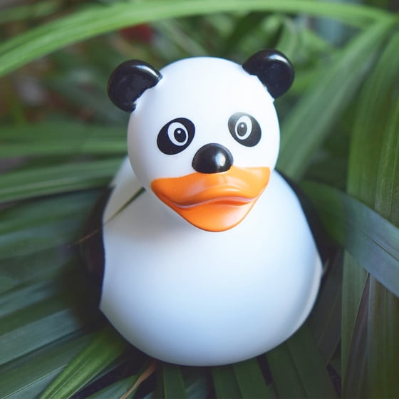 Panda Rubber Duck Squeaky Vinyl Animal Ducky Toy