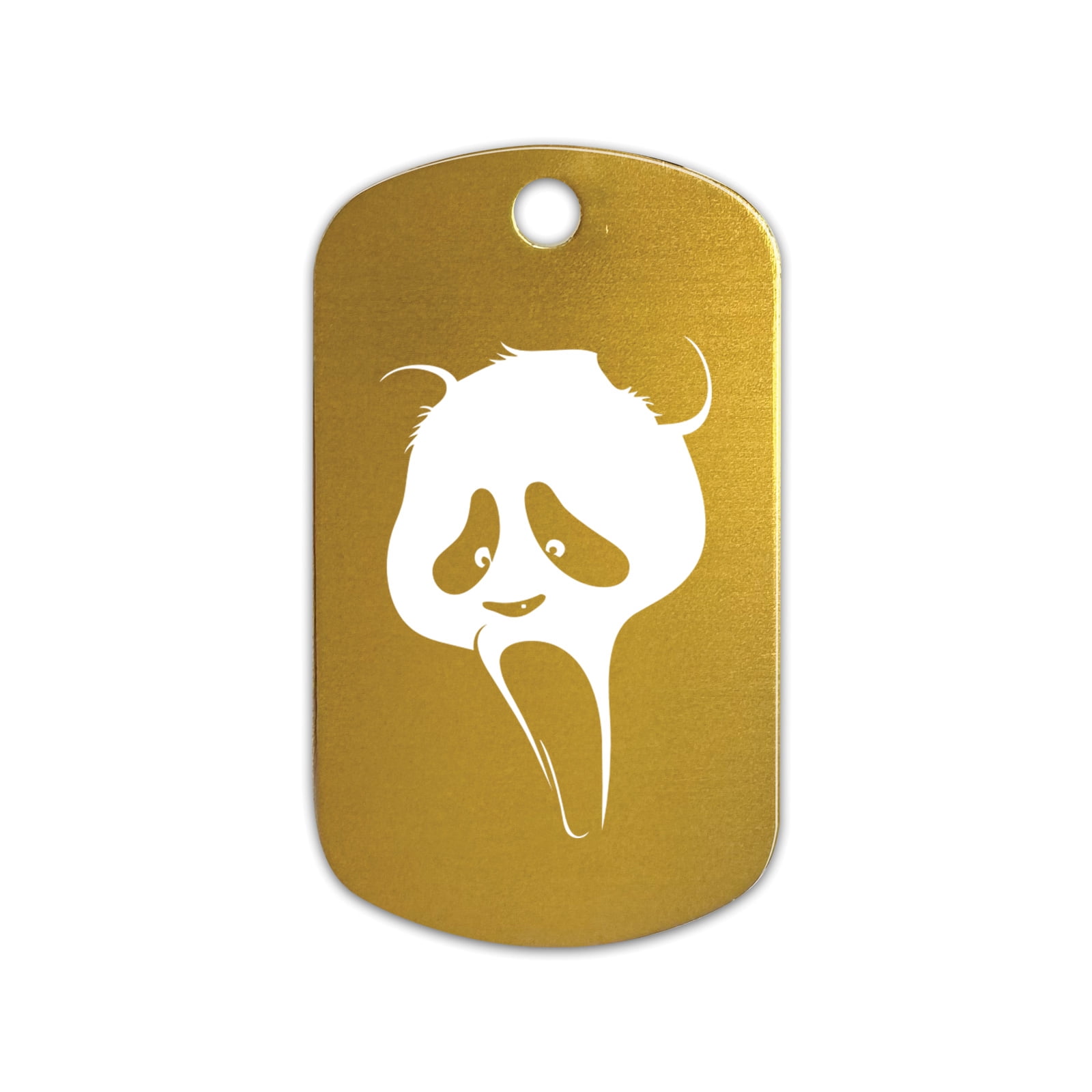 Panda Scream GI Dog Tag Aluminum Keychain - Gold - Walmart.com