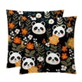 thumbnail image 1 of Panda Set of 2 Velvet Throw Pillow Covers with Unique Patterns in 16x16, 18x18, and 20x20 Inches for Various Occasions - Throw Pillow Inserts Included, 1 of 6