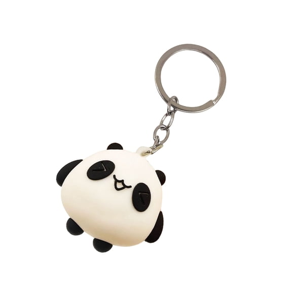 Panda Shaped Keychain Soft Silicone Cartoon Pendant for Backpacks and Purses Adorable Holder for Kids