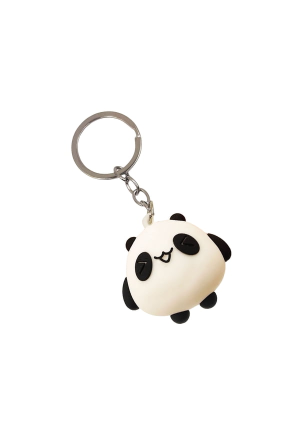 Panda Shaped Keychain Soft Silicone Cartoon Pendant for Backpacks and Purses Adorable Key Holder Gift for Kids