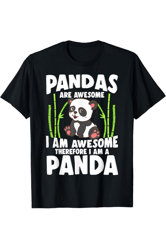 Panda Shirt Cute Panda Tshirt Pandas are Awesome Panda Bear T-Shirt
