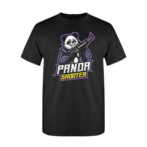 Panda Shooter T-Shirt Men -Image by Shutterstock, Male XX-Large
