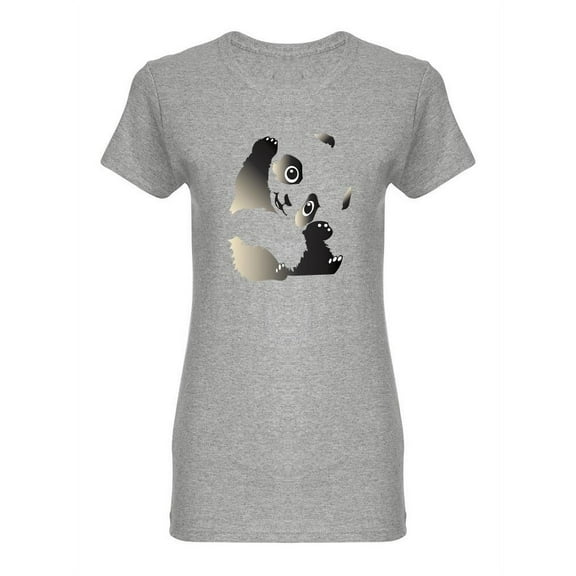 Panda Silhouette Shaped T-Shirt Women -Image by Shutterstock, Female Large