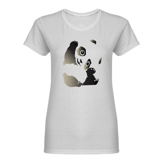 Panda Silhouette Shaped T-Shirt Women -Image by Shutterstock, Female Small