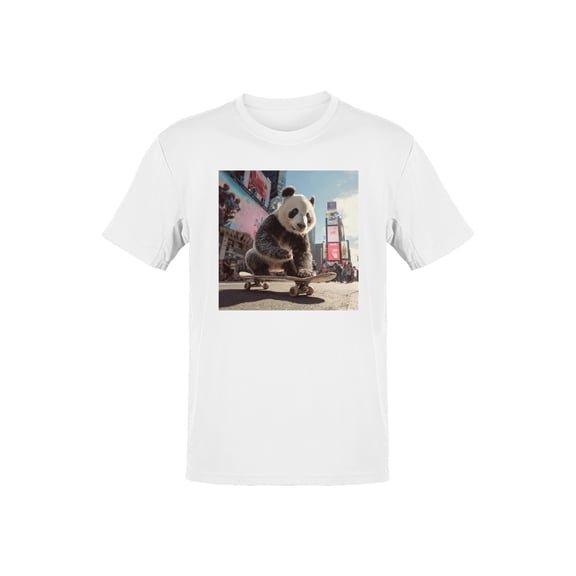 Panda Skateboarding Adventure Men's T-shirt