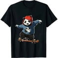thumbnail image 1 of Panda Skateboarding - Funny Skater Gift T-Shirt, 1 of 5