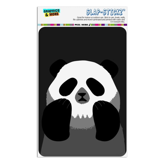Panda Skull Optical Illusion Spooky Home Business Office Sign