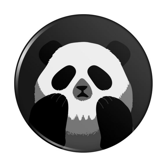 Panda Skull Optical Illusion Spooky Kitchen Refrigerator Locker Button Magnet