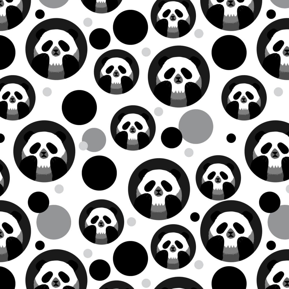 GRAPHICS AND MORE Panda Skull Optical Illusion Spooky Premium Gift Wrap Wrapping Paper Roll