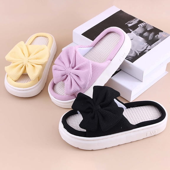 Panda Slippers Women's Comfort Memory Foam House Slippers Plush Lining Bedroom Shoes For Indoor Outdoor Yellow 36
