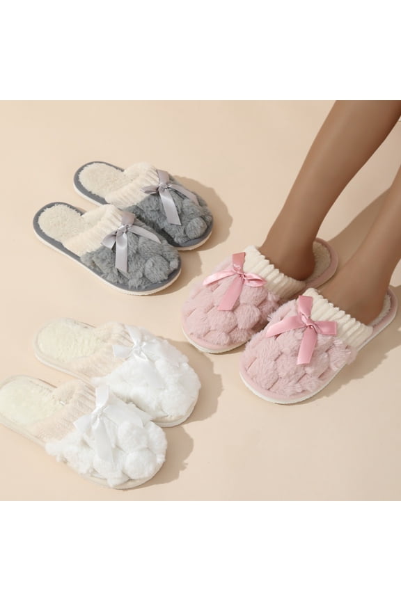 Panda Slippers Women's Comfort Memory Foam House Slippers Plush Lining Bedroom Shoes Indoor Outdoor White 41