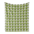 thumbnail image 1 of Panda Soft Flannel Fleece Throw Blanket, Cartoon Funny Hand Drawn Style Panda Bear Heads Animal Pattern Funny Furry Mammal, Cozy Plush for Indoor and Outdoor Use, 60" x 80", Multicolor, by Ambesonne, 1 of 5