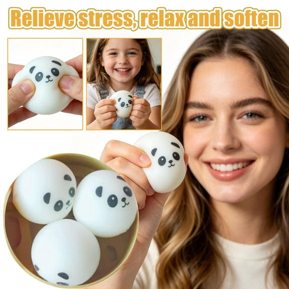 Panda Squishies With Steamer Basket Design Simulation Kawaii Food Squeeze for Deep Decompression, Office Fidget and Unique Stress Relief