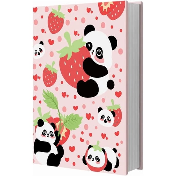 Panda Strawberry Book Cover Stretchable Book Cover Jumbo Fabric Book ...