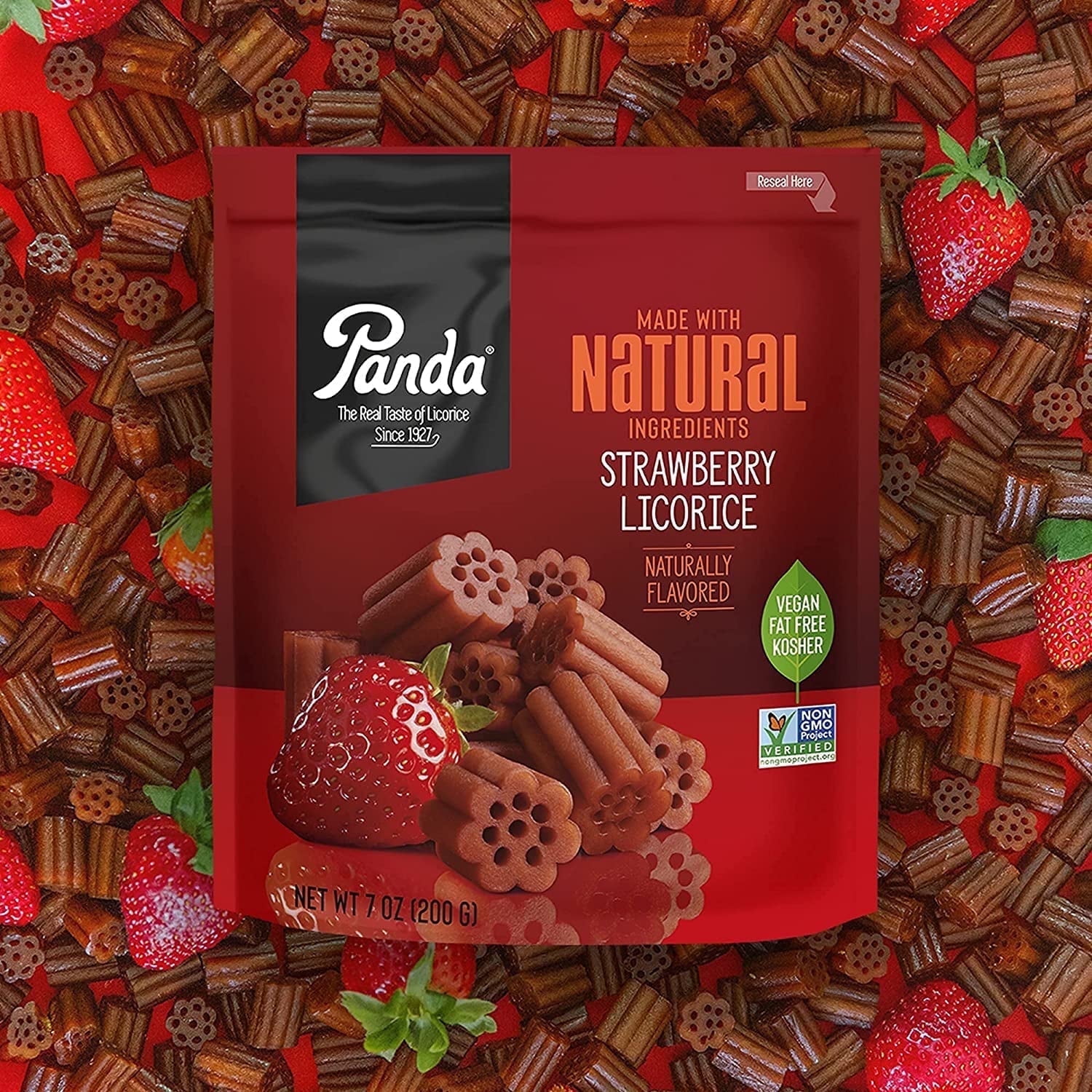 Panda Strawberry Licorice - 7 oz Pack of 4