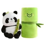 Panda Stuffed Animal: 12-Inch Plush Panda with Bamboo Toy, Ideal for Kids Aged 7-14