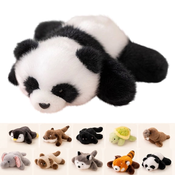 Panda Stuffed Animal Cute Plushies Small Plush Toys Soft Fluffy Stuffed Plush Doll Portable Mini Stuffy Toy Perfect Birthday Holiday Gift for Toddler Girls Boys Kids of All Ages