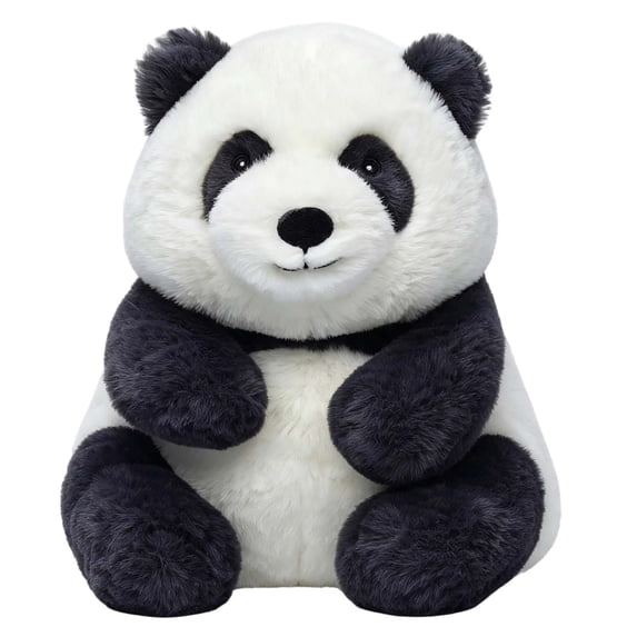 Panda Stuffed Animal,Panda Plush,9.8 Inch Cute Stuffed Soft Toy Sitting,Soft Weighted Cuddle Toy, Comfort Play Companion,Silky Textures And Understuffed Bodies For Soothing Comfort.