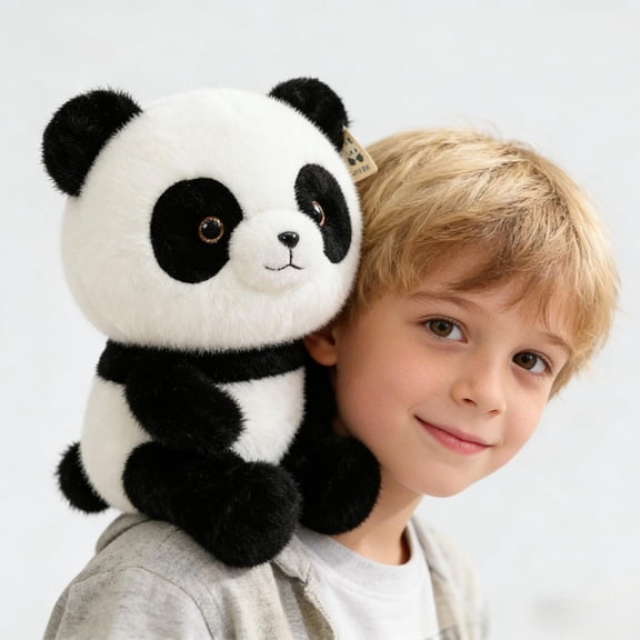 Panda Stuffed Animals Plush, Cute Panda Plush Toys for Animal Themed Parties Teacher Student Award, Soft Bear Stuffed Animals for Easter Basket Stuffers, Valentines Day Gifts, Kawaii Bear Plushies